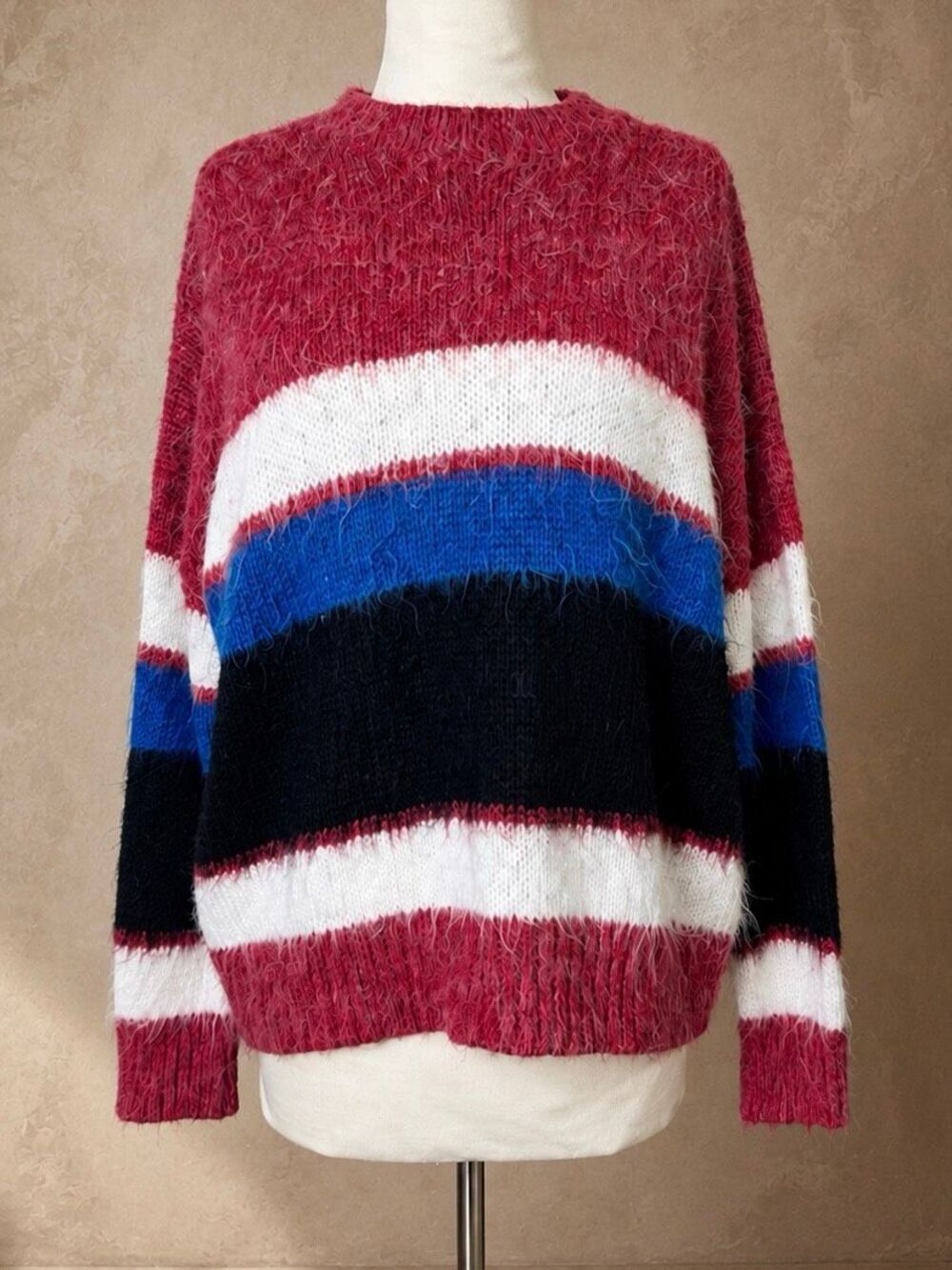 Anthropologie Sz M Raga Taylor Pullover Sweater Multicolor Stripe